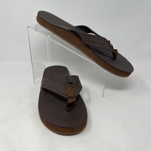 Vineyard Vines Leather Upper Comfortable Thong Sandals 11